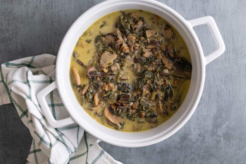 Μαγειρίτσα με Μανιτάρια κι Αρωματικά